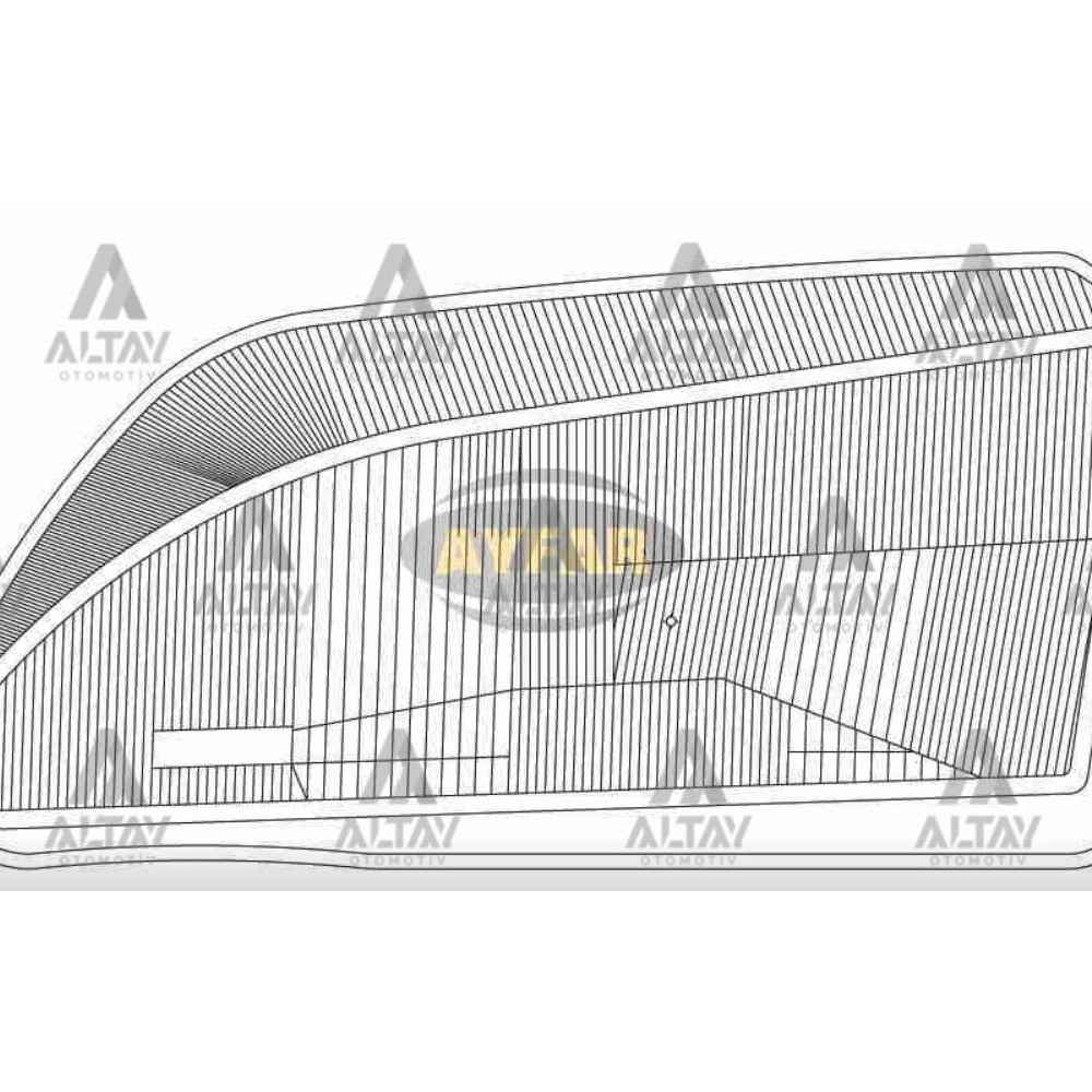 Partner 96-03 Sağ Far Camı - AYF-C11318 - C11318 