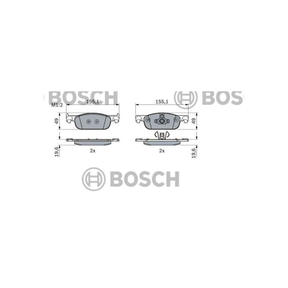 Clio iv 12- Logan 12- Ön Fren Balata - BSH-0986424021 - 410605536R 