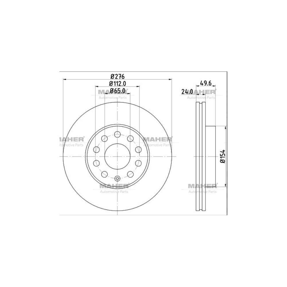 Golf7 A3 Leon Octavıa 13- Ön 276Mm Fren Diski - BSH-0986479C47 - 5Q0615301A 