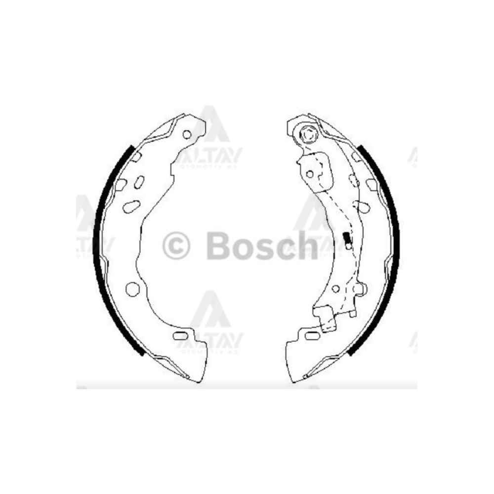 C3 02-10 C2 02-09 1.1-1.4Hdi-1.4-1.6 Pabuç Arka Fren Balata - BSH-0986487690 - 4241L7 