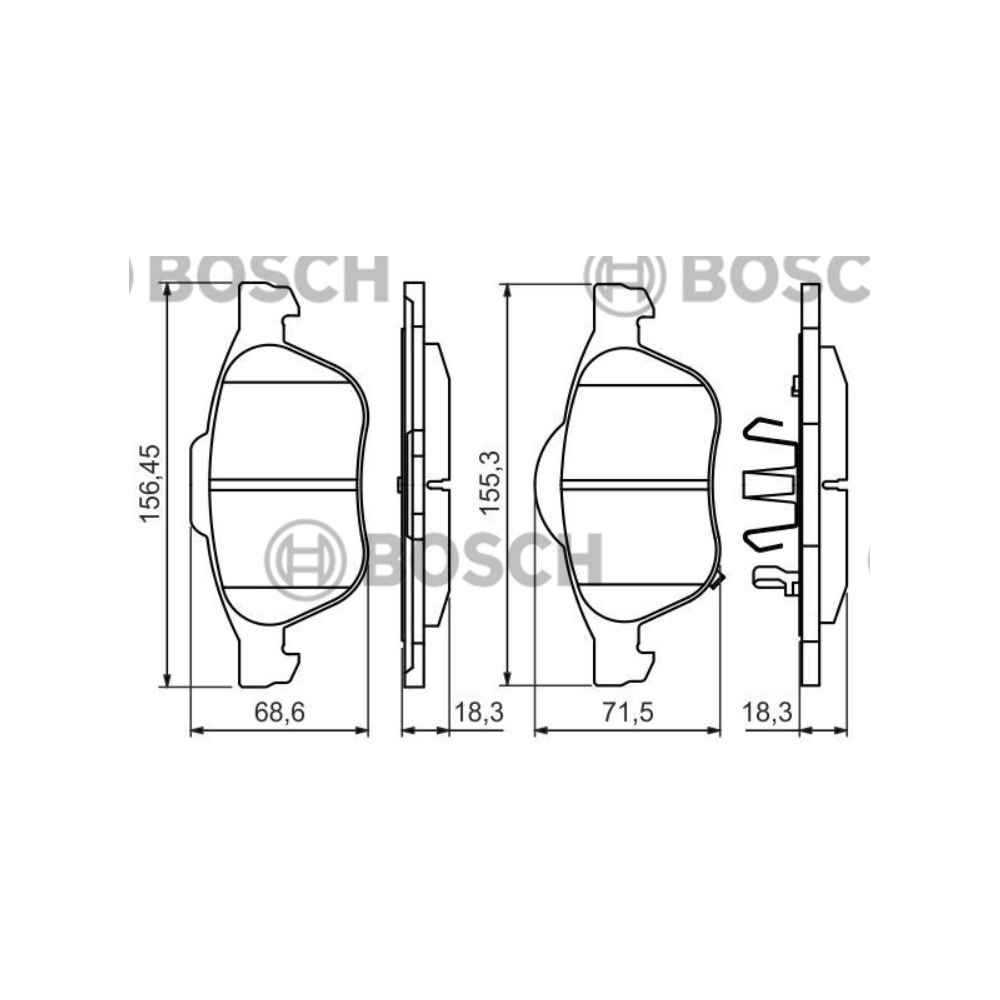  Avensis 97-00 Ön Fren Balata - BSH-0986494485 - 446505090 