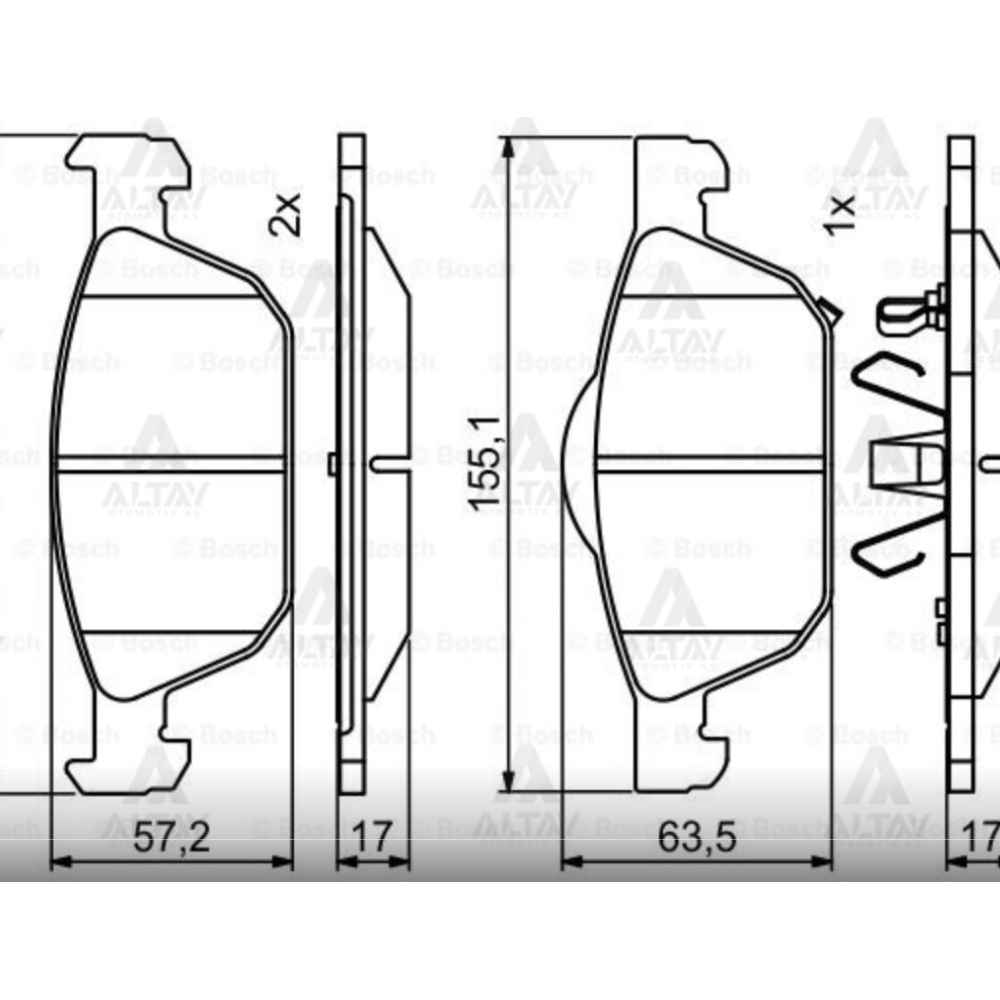  Civic 12- Hb Ön Fren Balata - BSH-0986494785 - 45022TV2E02 