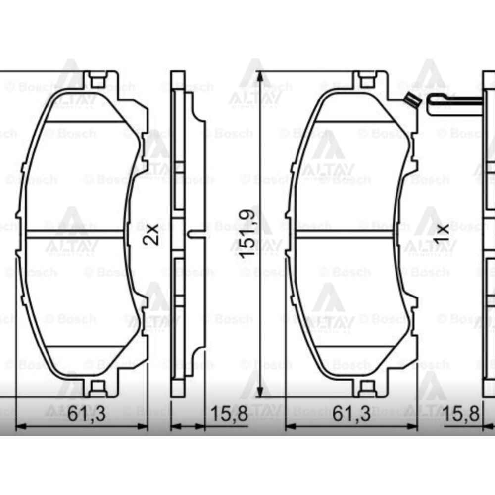 X-Trail 13- 1.6 -2.0 Ön Fren Balata - BSH-0986494821 - D10604CC0A 
