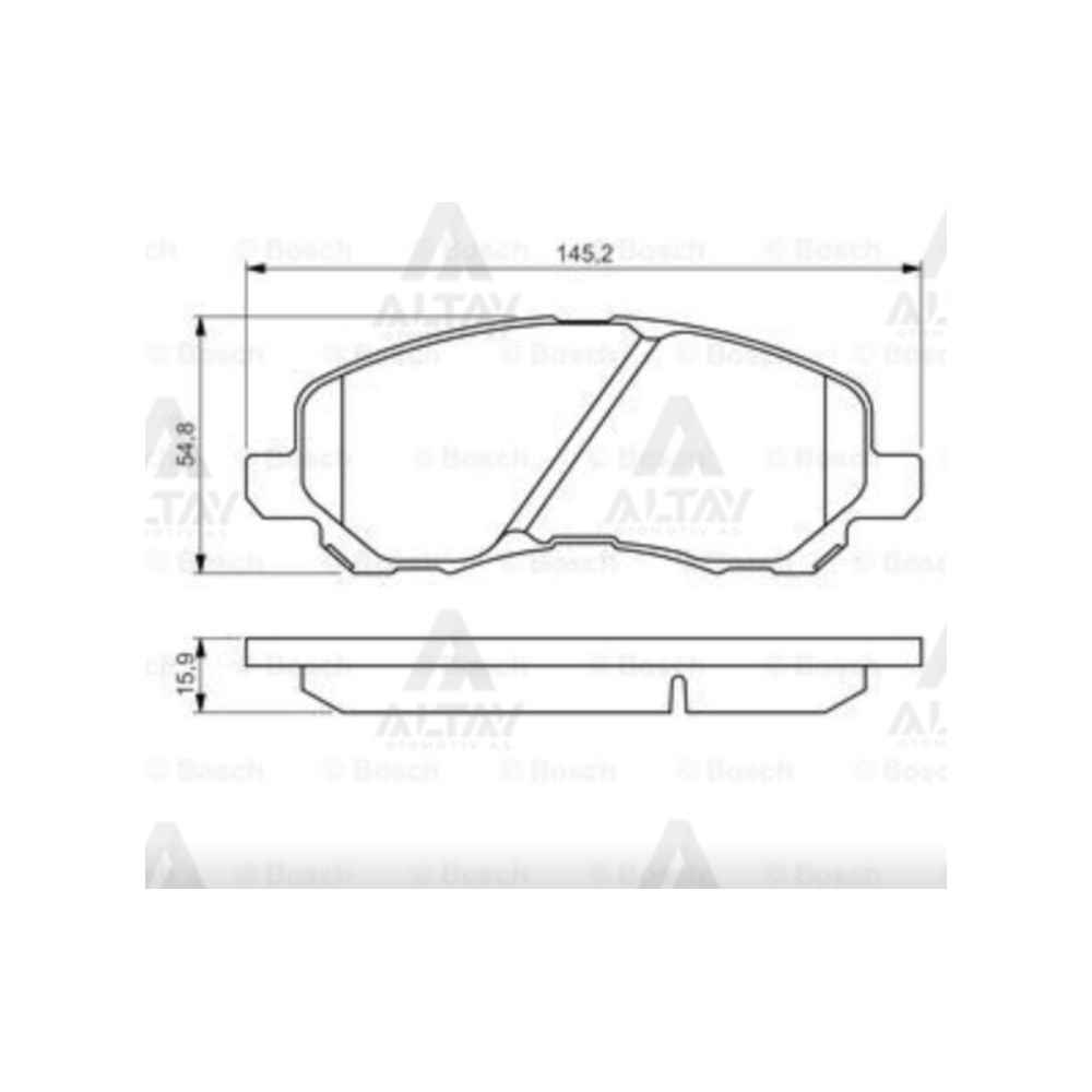  Lancer 03-11 Asx 11-13 Ön Fren Balata - BSH-0986495253 - 4605A261 