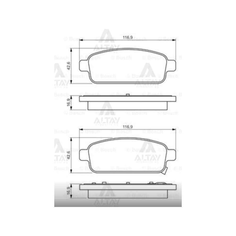  Cruze 09-12 Astra J 09-13 Mokka 12-13 15-16 Jant Arka Fren Balata - 13300867 BSH-0986495259 