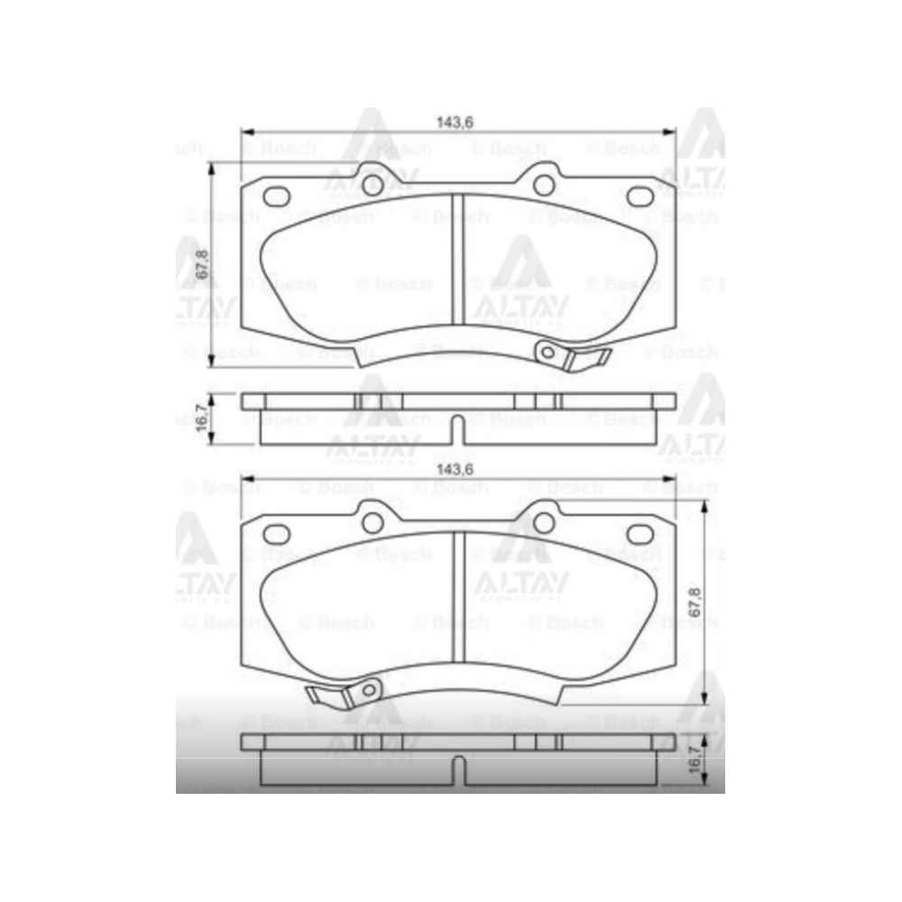 Hilux Vigo 12- 4×2 Ön Fren Balata - BSH-0986495352 - 04465-0K240 