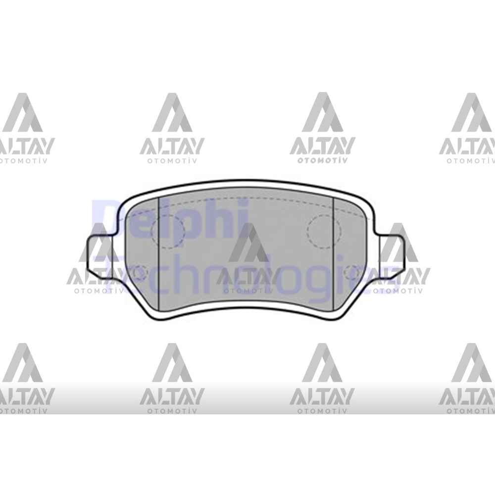  Astra H-G 98-12 Zafira 01- Combo C 01- Arka Fren Balata - DEL-LP1681 - 1605625 