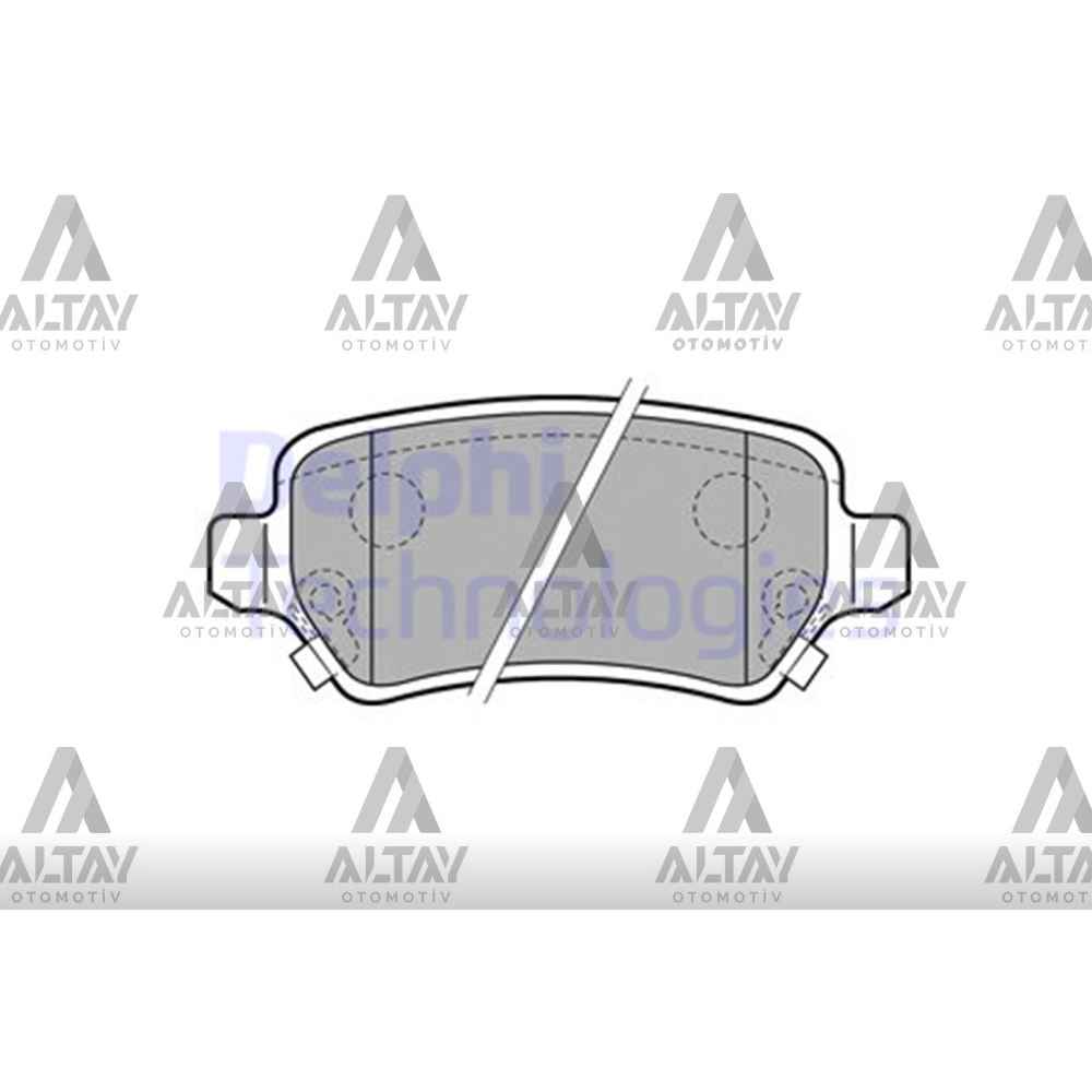  Astra H 04-10 Meriva A 03-10 Zafira B 05-11 Astra G 98-05 Arka Fren Balata - DEL-LP1717 
