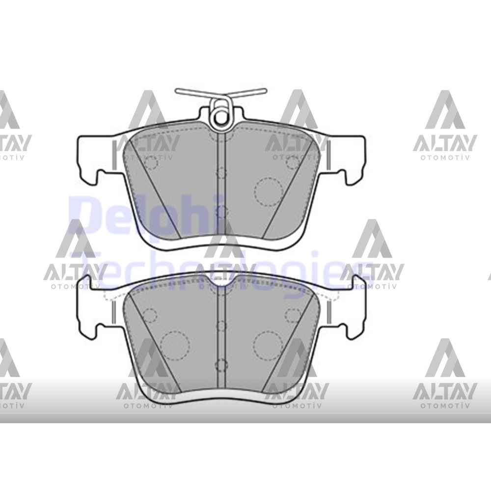  Golf6 12- Passat 14- Tiguan 16- A3 12- 17- Disk Arka Fren Balata - DEL-LP2490 - 8V0698451 
