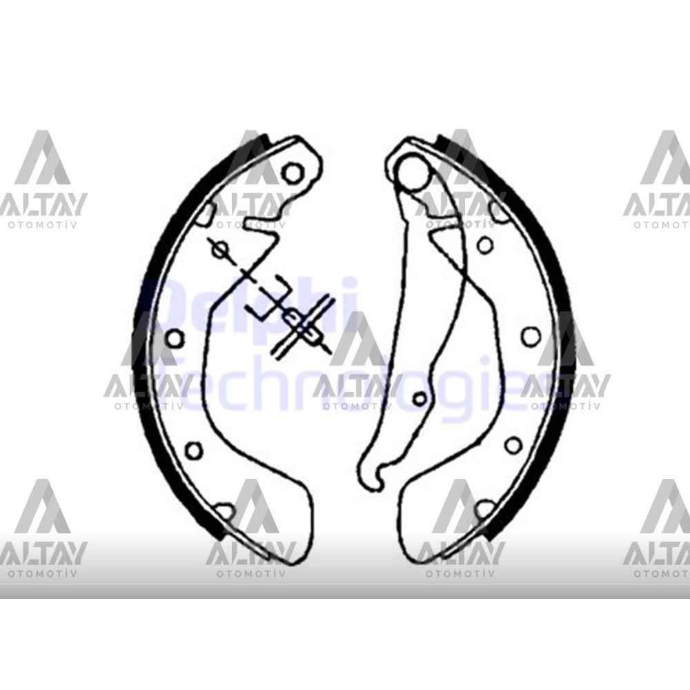Astra F 92- Corsa B 94- Corsa 01- Tigra A 97-00 Abssiz Levyeli Pabuç Arka Balata - DEL-LS1621 