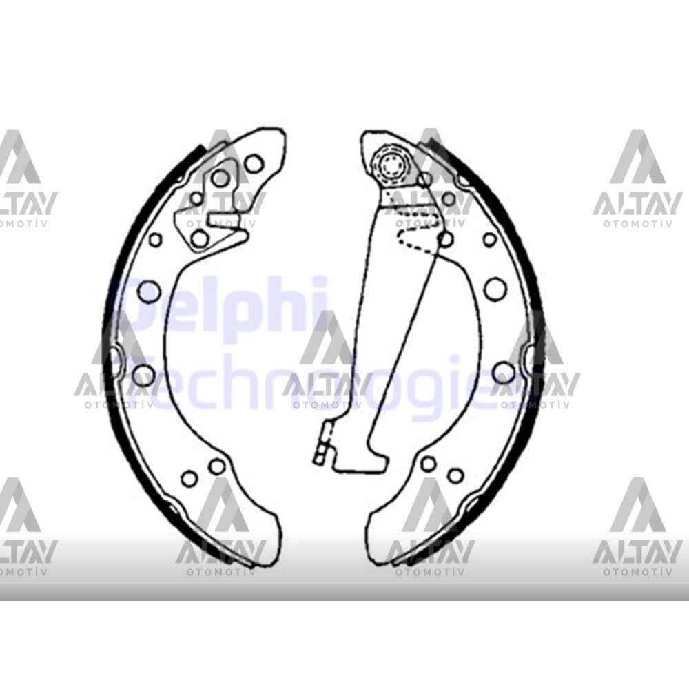Polo 14- Polo 02- Polo 96- Caddy 96- Golf 92- Levyeli Pabuç Arka Fren Balata DEL-LS1625 