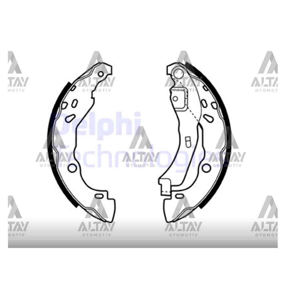 C-Elysee 12- 301 12- C3 09-16 C3 16- Levyeli Pabuç Arka Fren Balata - 6001551409 DEL-LS1929 