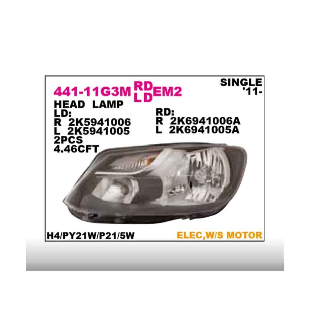 Caddy 10-15 H4 Sağ Far - DPO-441-11G3RMLDEM2 - 2K5941006A 