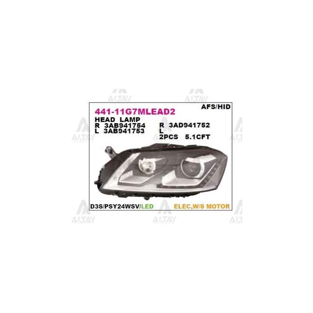 Passat 11-14 Sağ Xenon-Led Far - DPO-441-11G7RMLEAD2 - 3AB941754 