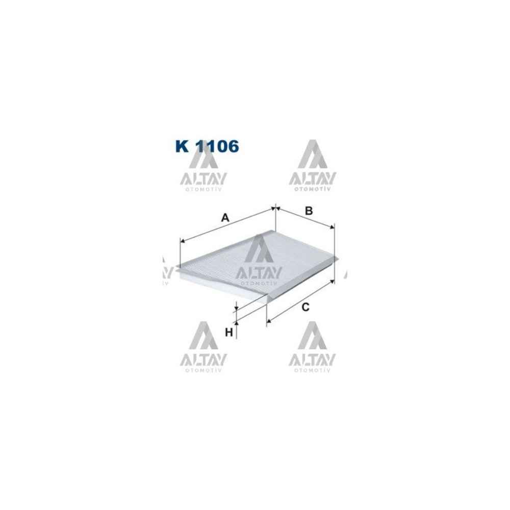 W203 W209 C Seri 04-11 Karbonlu Polen Filtresi - FLT-K1106A - A2038300918 FLTK1106 