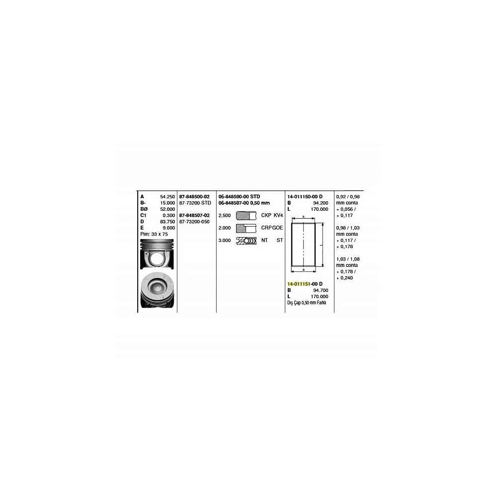 Starex 02-08 Sorento 03-09 D4Cb 140Hp Std Segman - GOE-06-848500-00 - 23040-4A920 