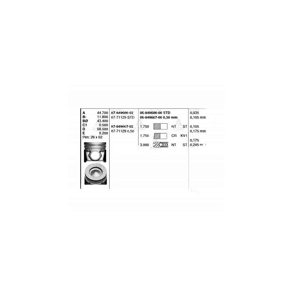i-20 09-12 Ix-20 11-14 Venga 10-14 1.4 Std Segman - 06-849600-00 