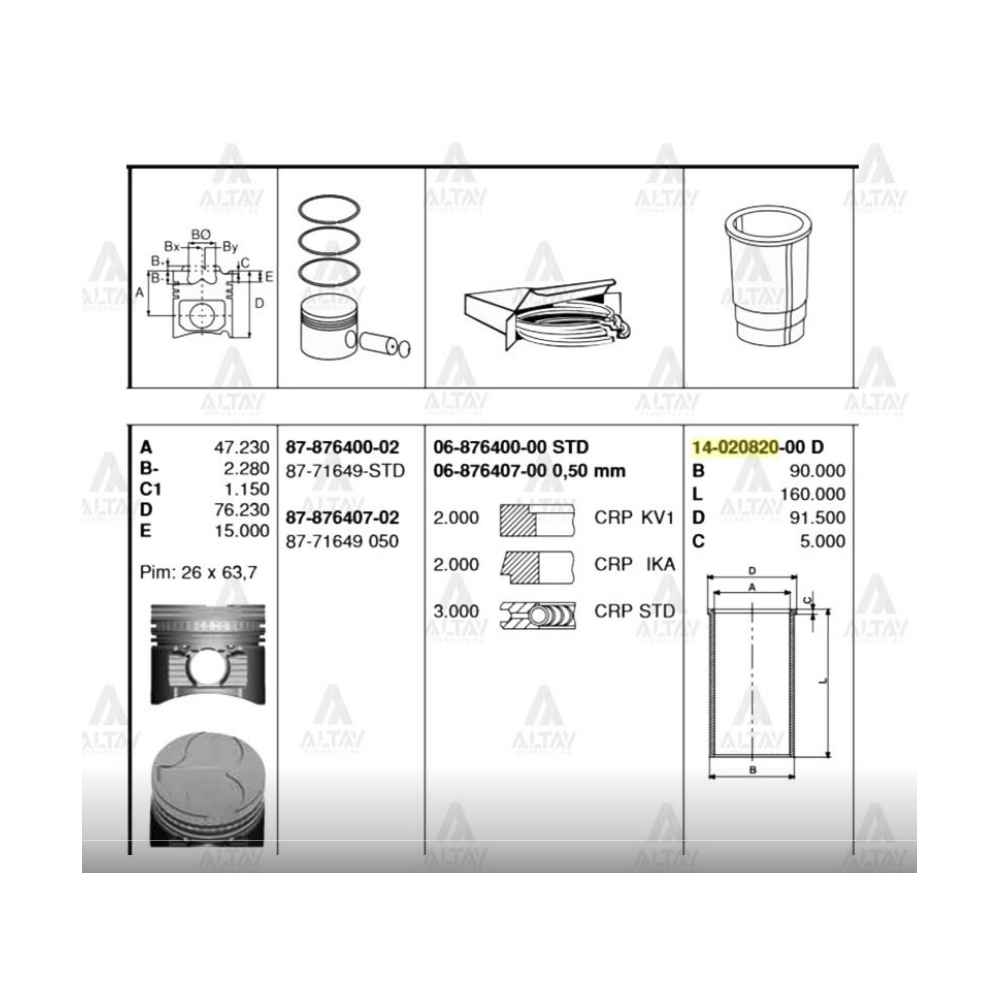 Vanette 96-01 2.3 Ld23 Std Segman - GOE-06-876400-00 - 06-876400-00 