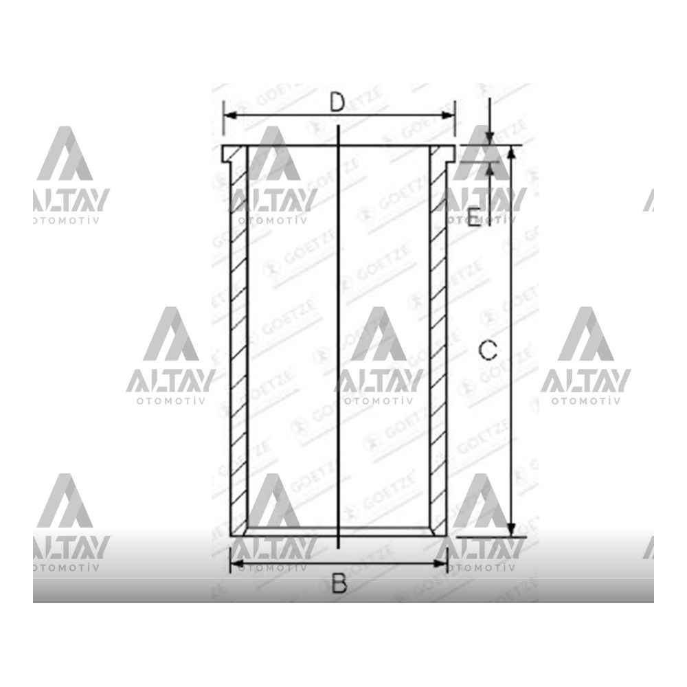 Qashqai 07-14 Note 07-15 /Micra 03-10 K9K Dizel Euro4 Euro5 Std Gömlek GOE-14-020650-00 