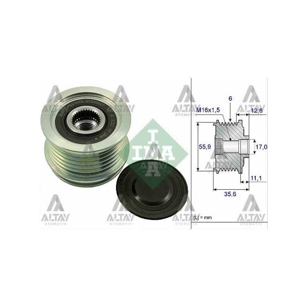 Passat A4 A6 05-11 1.8 T-2.0 T- Kasnak Alternatör - INA-535004110 - 06B903119D 