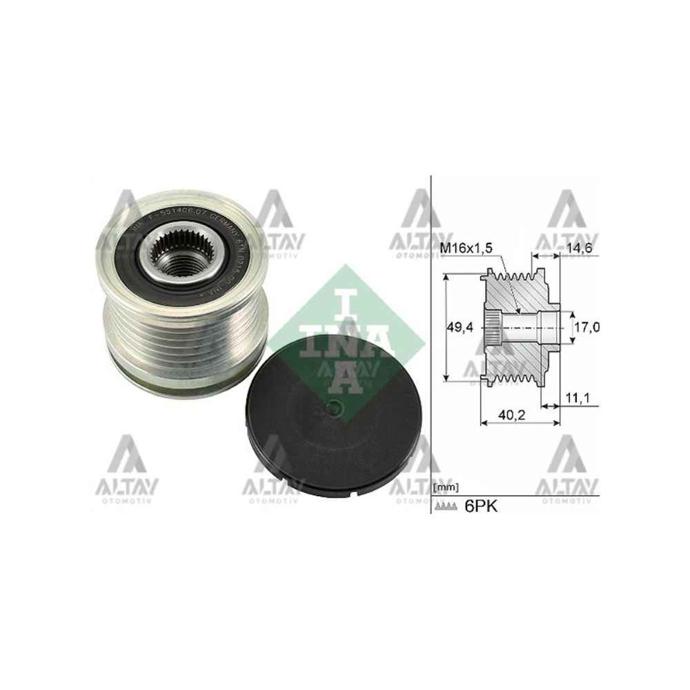 Polo Passat Caddy A4 A6 Q3 Q5 Transporter T6 Amarok Golf 01-Kasnak Alternatör - 03G903119B 