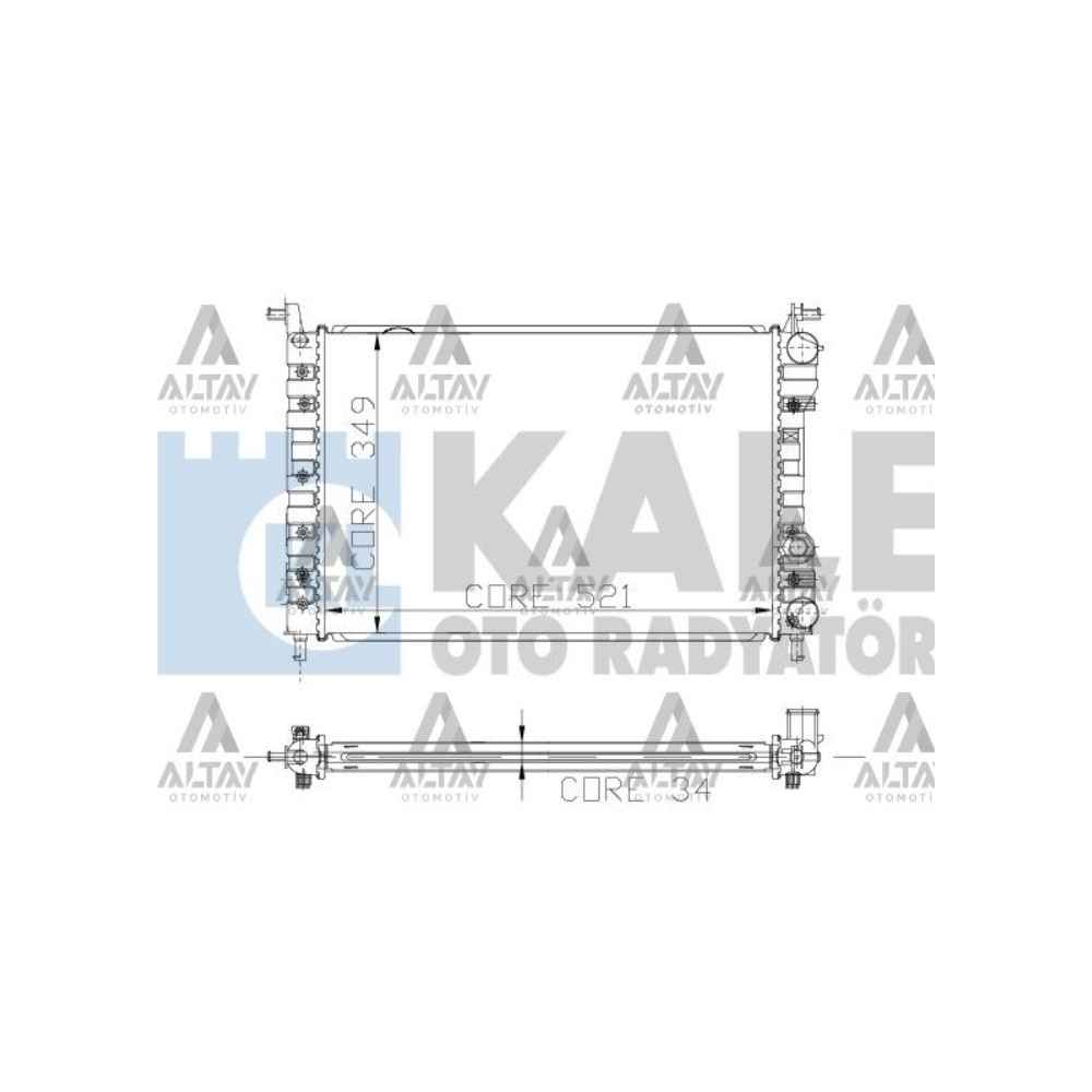 Palio 96-05 Siena 97-02 1.2-1.4-1.2 16V M-T 32Mm Mekanik Su Radyatör - 46449104 KLE-0126221AB 