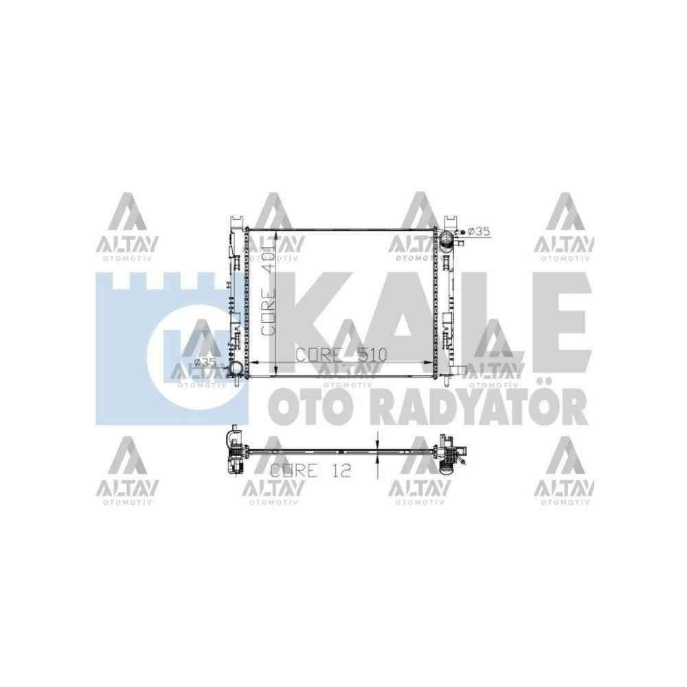 Lodgy 12- Logan 12- Captur 13- Grandtour 13- 12- Mm Radyatör Su - KLE-0518591AB 