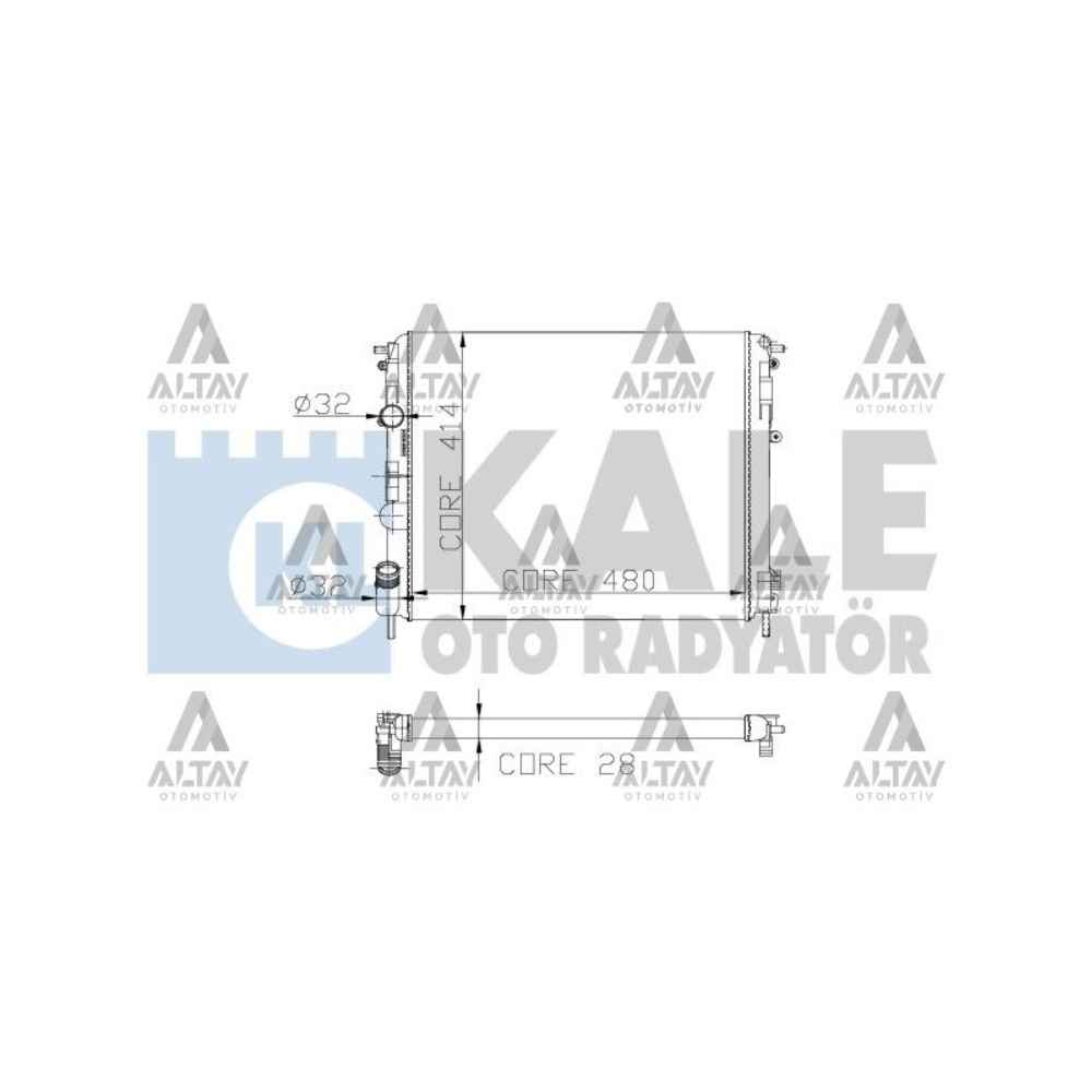 Clio 98- Symbol 08- Symbol 98- 1.2-1.4 M-T Brazing Su Radyatör - 8200211563 KLE-0528292AL 