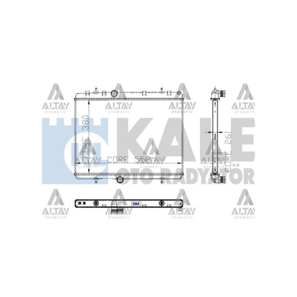 Partner 08- Tepee Berlingo 08- Partner-Berlingo 03-08 1.6 M-T Brazing Su Radyatör - 1330W2 