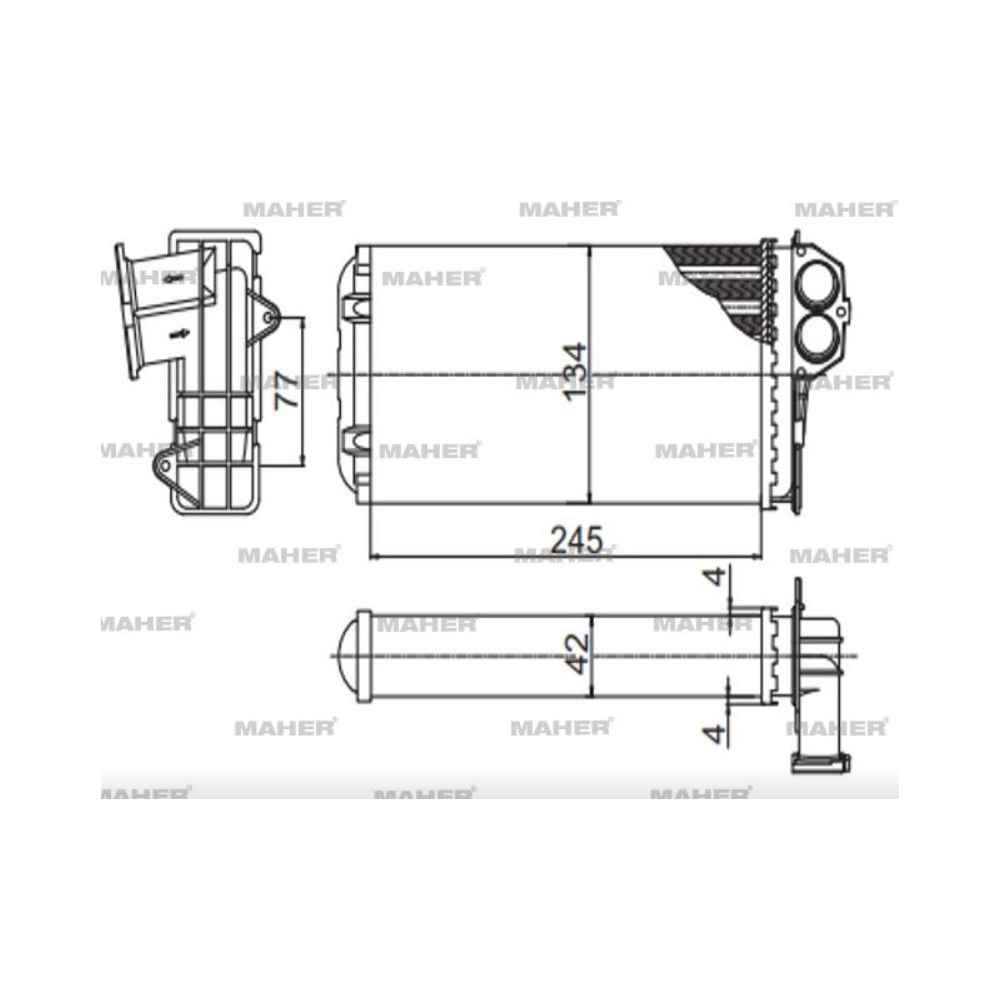 206 98-06 Mekanik Kalorifer Radyatörü - KLE-2081822AL - 6448G3 