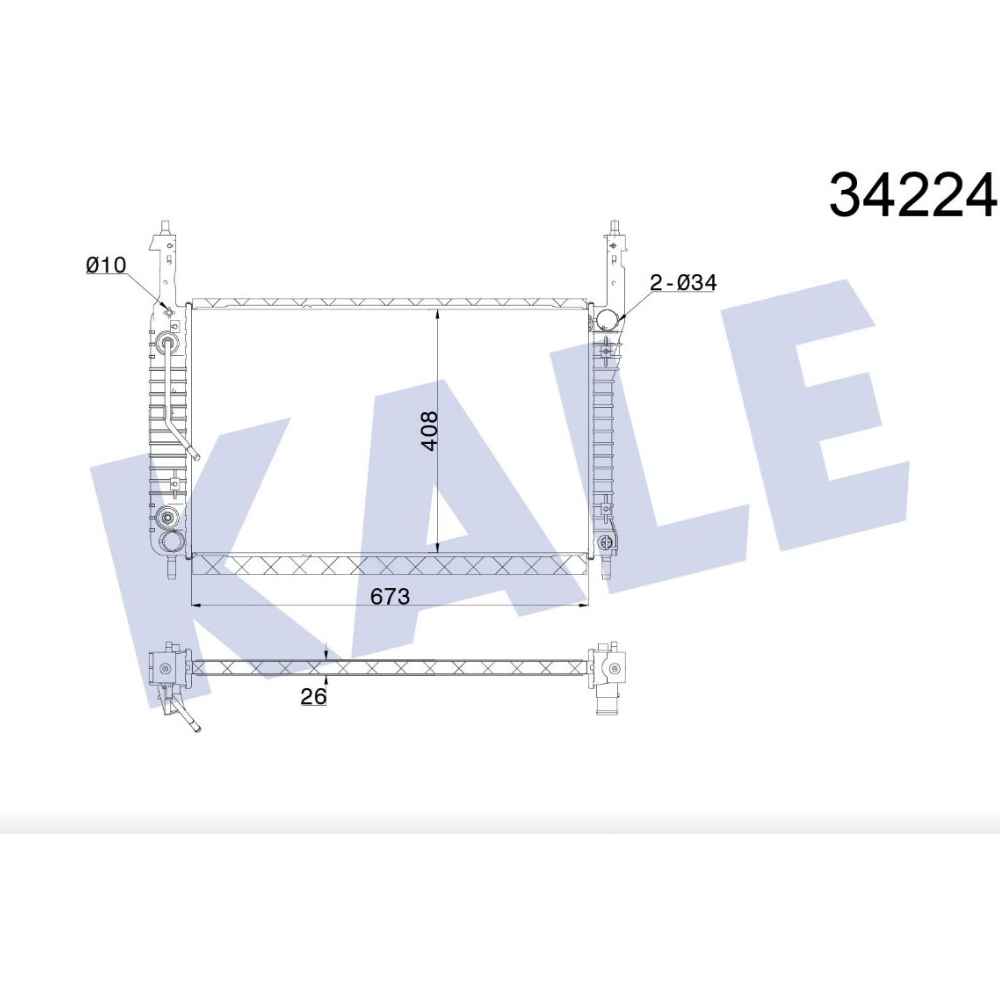 Captiva 06-12 Antara 07- 2.0 Cdti A-T Brazing Su Radyatör - KLE-342240 - 4803040  