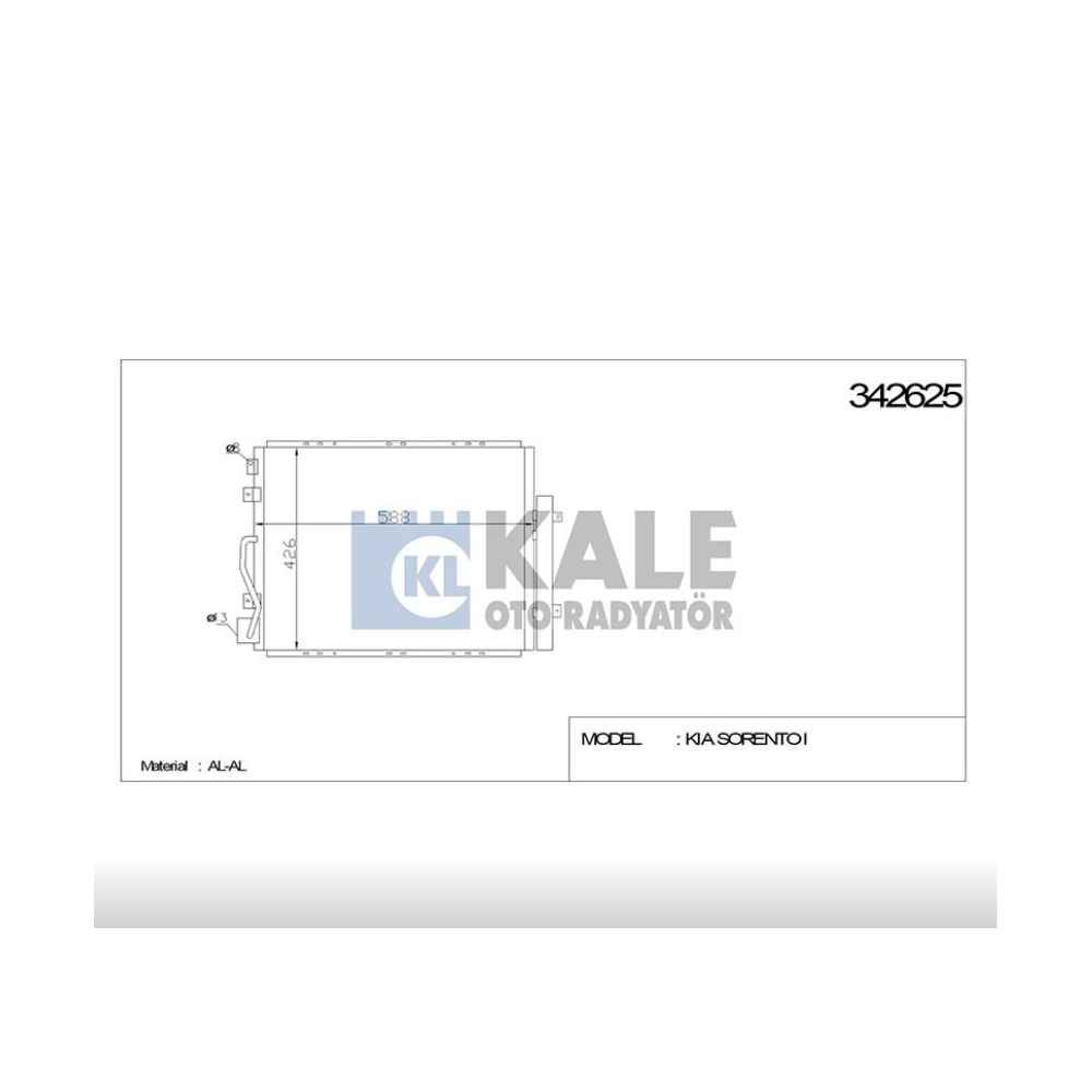 Sorento 06-09 Klima Radyatör - KLE-342625 - 97606-3E900 