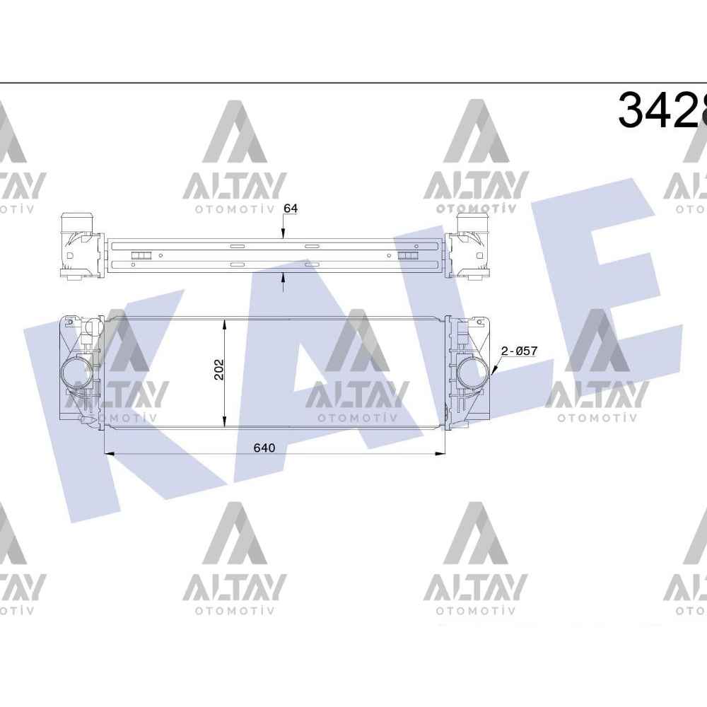 Crafter 06-12 Düz Boğaz Brazıng Turbo Radyatörü Intercooler - KLE-342800 - 2E0145804 