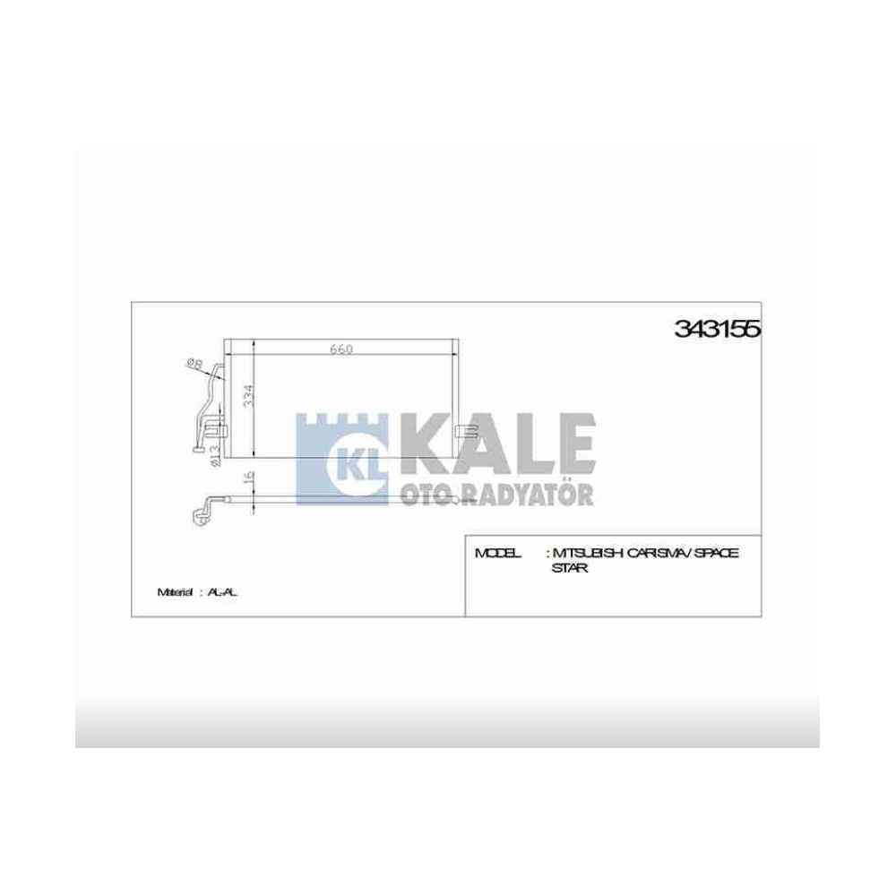 Carisma 96-06 Klima Radyatör - KLE-343155 - MB958166 