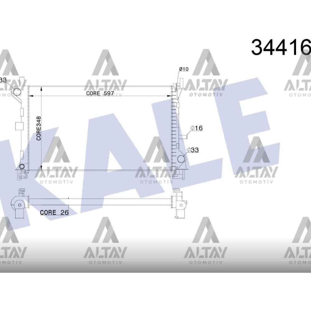 Focus 98-05 1.4-1.6-1.8-2.0 16V At Brazıng Radyatör Su - KLE-344165 - 98AB8005KF 