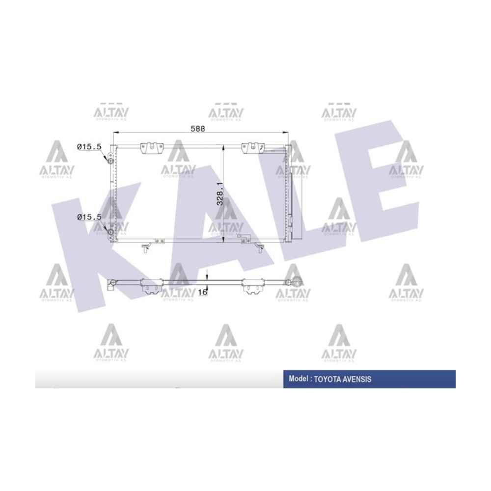 Avensis 00-02 Klima Radyatör - KLE-345580 - 88450-05070 
