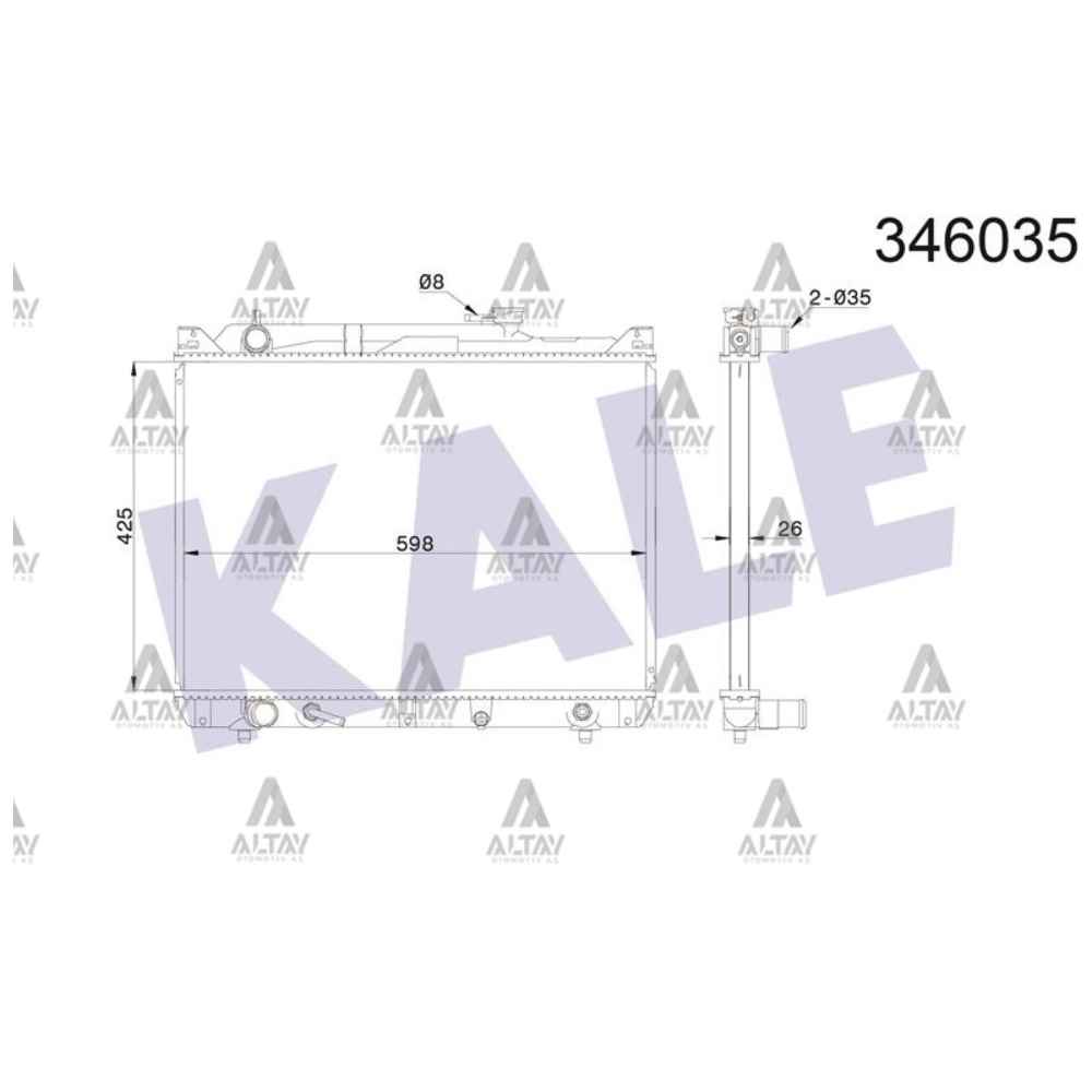 Grand Vitara 01-03 Brazing Su Radyatör - KLE-346035 - 17700-52D10 