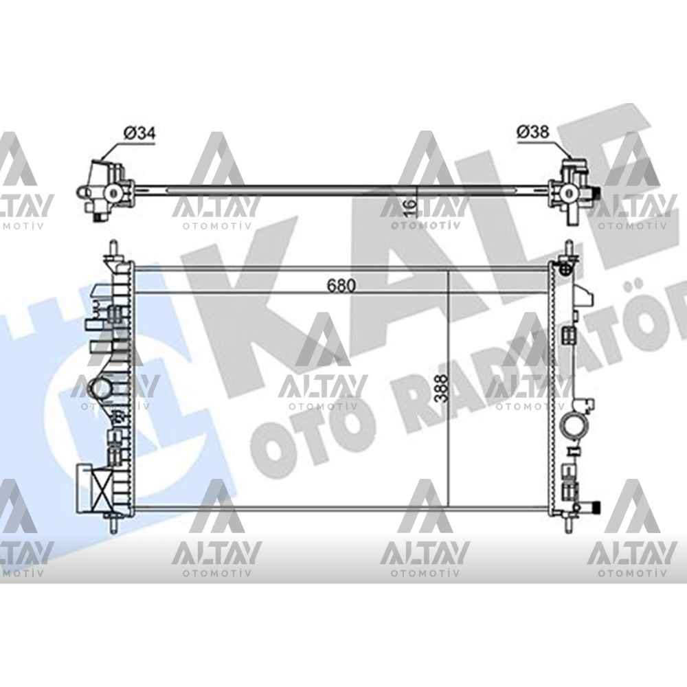 insignia A M-T Mekanik Radyatör Su - KLE-346175 - 1300292 