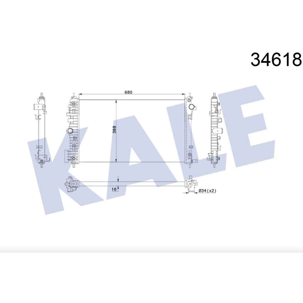 İnsignia 08- 2.0 T A-T Brazing Su Radyatör - KLE-346185 - 1300294 