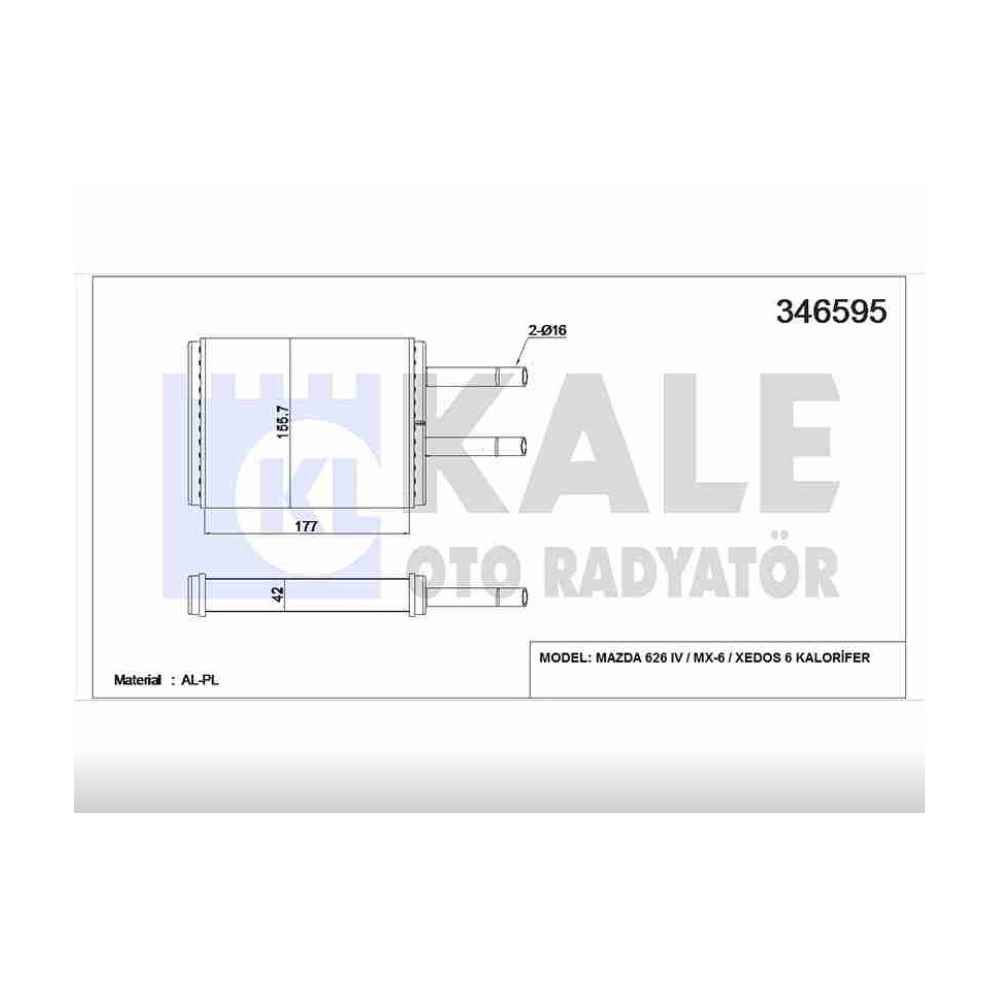 626 92-97 Mekanik Kalorifer Radyatörü - KLE-346595 - GA5R-611-30A 