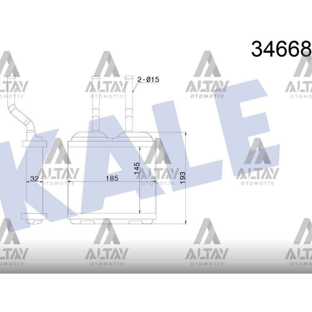 Combo B 94-01 Corsa B 93-00 Kalorifer Radyatörü - KLE-346685 - 1618020 