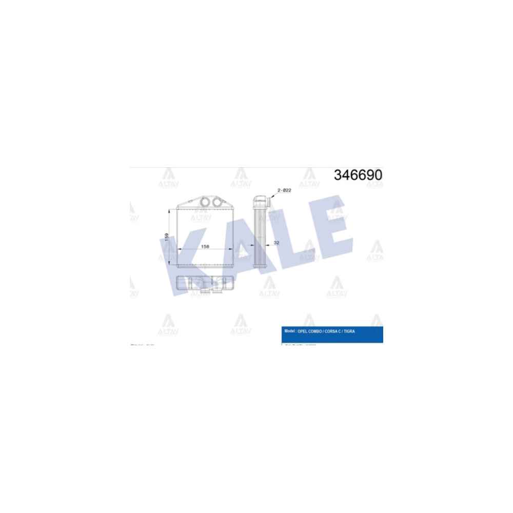 Corsa C 00-06 Tigra B 04- Brazing Kalorifer Radyatörü - KLE-346690 - 1618222 