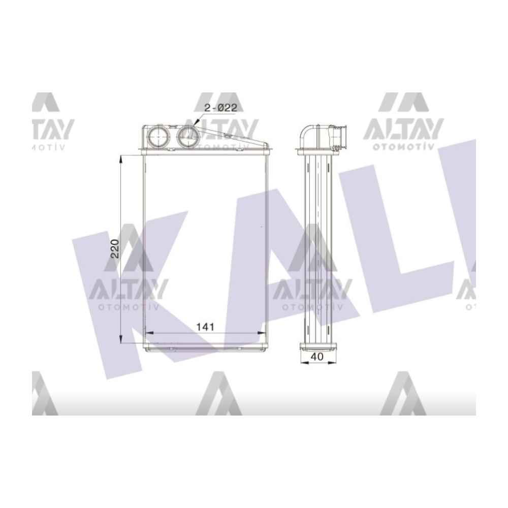 Megane 02-08 Brazing Kalorifer Radyatörü - KLE-346710 - 7701207712 