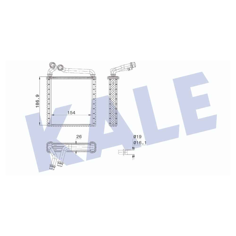 Passat Tiguan Superb Golf6 Octavia 04-10 Brazing Kalorifer Radyatörü - 3C0819031 KLE-346745 