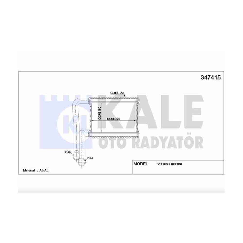 Rio 06-11 Kalorifer Radyatörü - KLE-347415 - 97138-1G000 