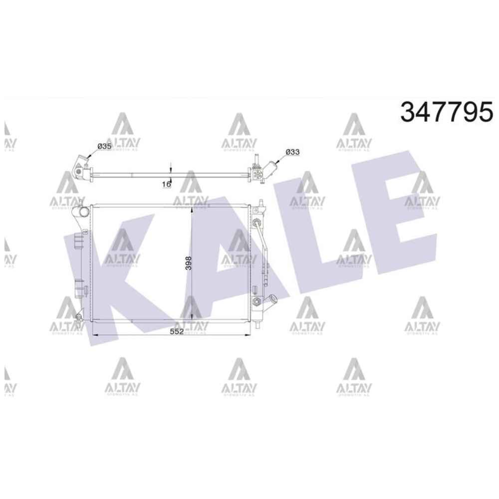 İ-30 12-16 Ceed 12-18 Soul 12- Dizel A-T Brazing Su Radyatör - KLE-347795 - 25310-A6150 
