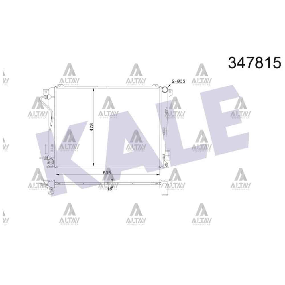Sonata 06-10 2.0 Dizel 16M -T Brazing Su Radyatör - KLE-347815 - 25310-3K850 