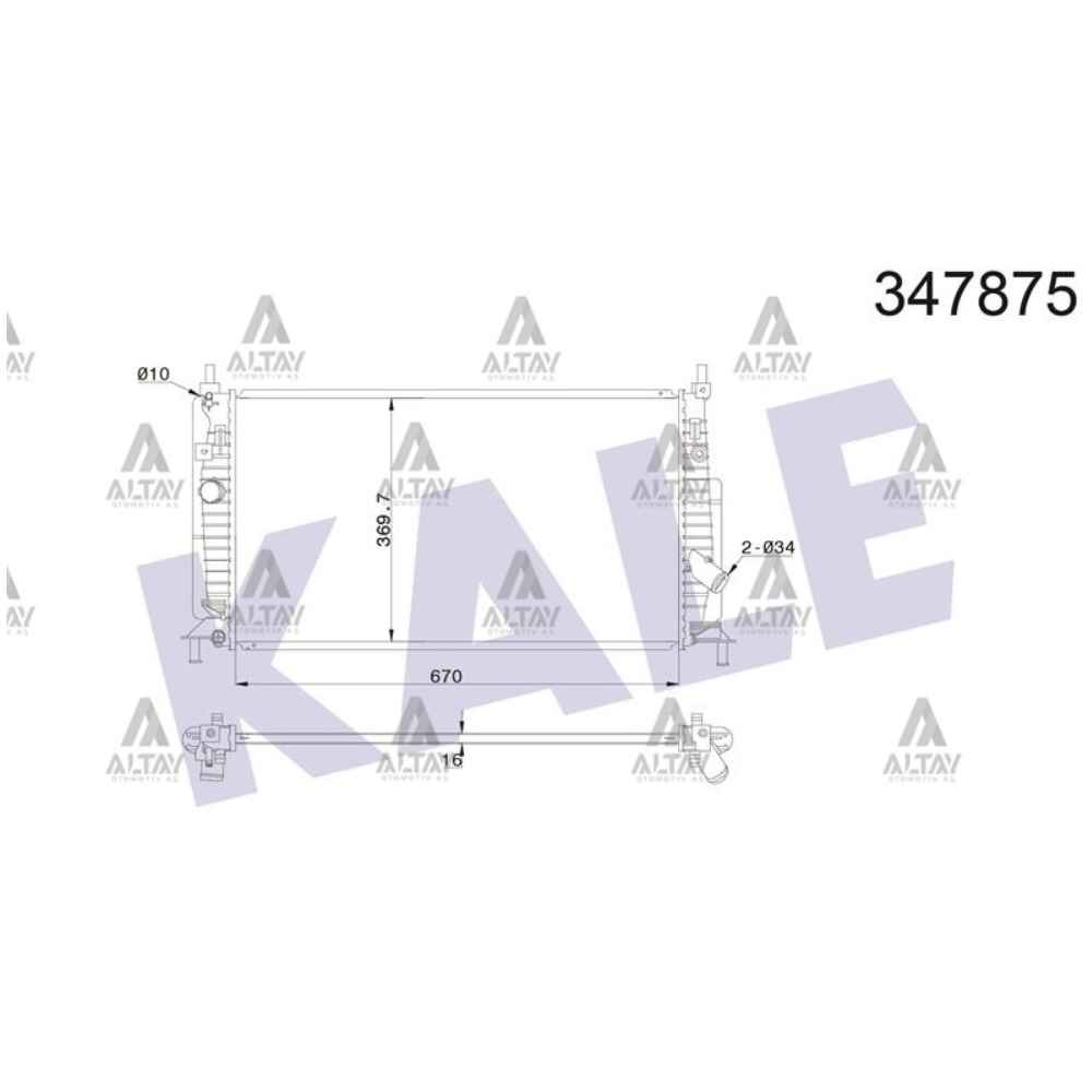 3 09-14 At/M-T Brazing Su Radyatör - KLE-347875 - LF8B-15-20Y 
