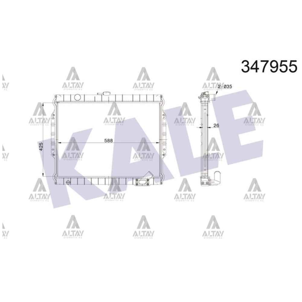 L-200 87-99 26Mm M-T Brazing Su Radyatör - KLE-347955 - MB356391 