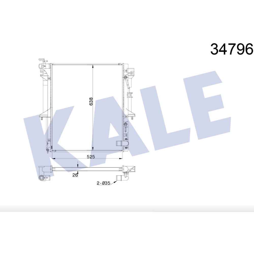 L-200 06-15 26M -T Brazing Su Radyatör - KLE-347965 - MN135033 